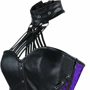 NWT Overbust Gothic Boned Corset Top with Collar